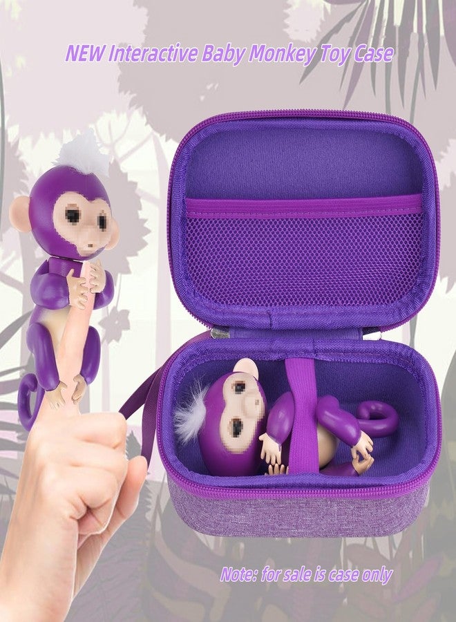 YouKnow Travel Case Compatible with Fingerlings Monkey New Interactive Baby Electronic Pets - Talking Toys for Ages 5-7 Girls (Purple) - Image 2